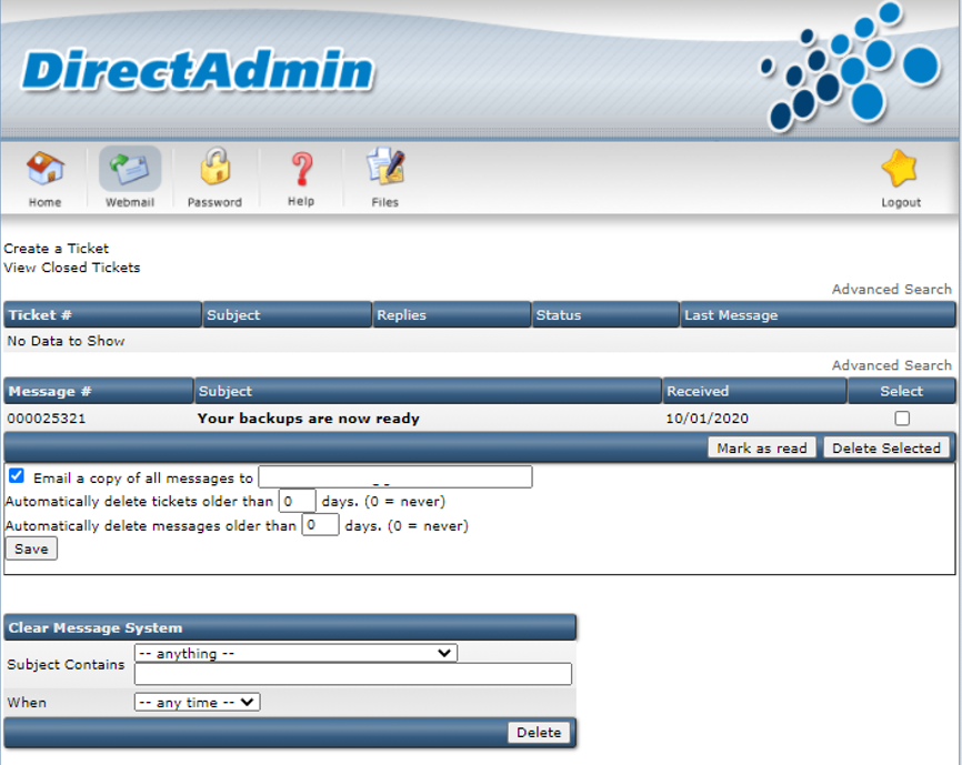 วิธีการสำรองฐานข้อมูล : file backup