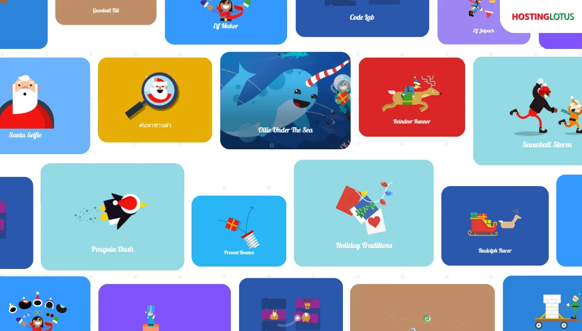 Santa Tracker จาก Google : โครงการนี้มีวัตถุประสงค์เพื่อสร้างความสนุกสนานและเสริมสร้างความรู้เกี่ยวกับเทศกาลคริสต์มาสให้กับผู้ใช้ทั่วโลก