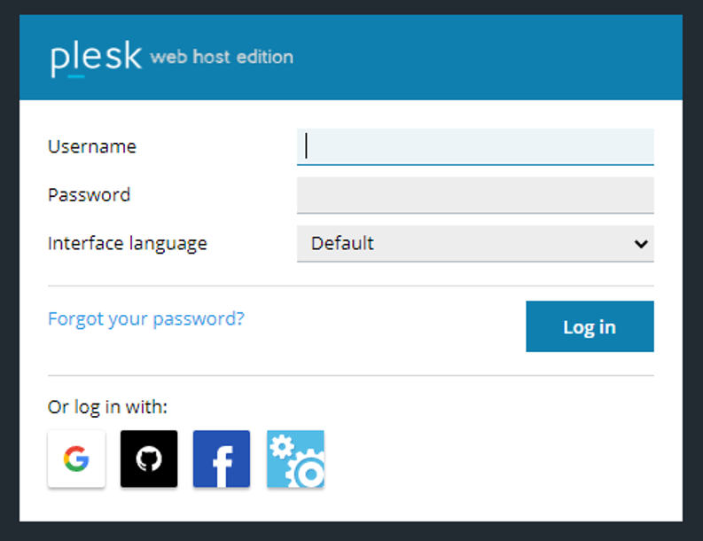 การเชื่อมต่อ Database จากภายนอกบน Control Panel Plesk : 1 login to plesk control paenl